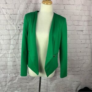 JL Jules & Leopold kelly Green Blazer jacket sz M open front modern professional